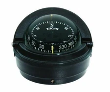 Ritchie Voyager Compass Dial with Surface Mount and 12V Green Night Light (Bl...