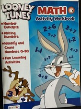 Looney Tunes Math Activity Workbook - Grade K - Number Concepts/Identify and Cou