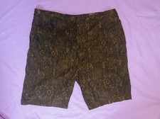 60s Deep Green Paisley Print Short 36"
