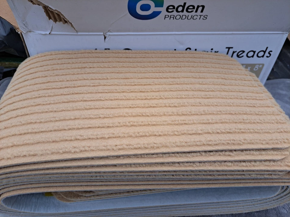 Pisos antideslizantes para escaleras de alfombra para peldaños de madera, 15 piezas 8X30 pulgadas resistencia al deslizamiento interior Foto 2 de 4