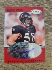 1999 SAGE Autographs Red #A27 Patrick Kerney /879 ROOKIE AUTO RC FALCONS
