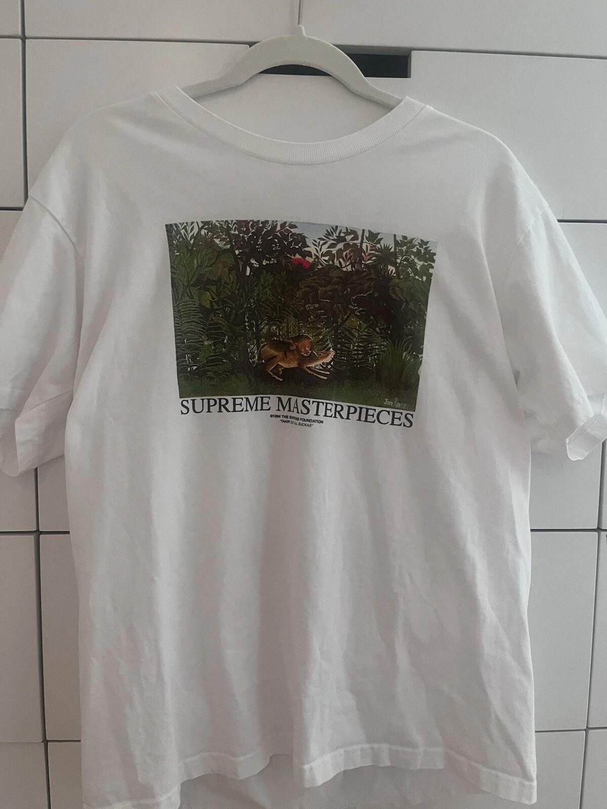 T shirt blanc Supreme Masterpiece taille moyenne