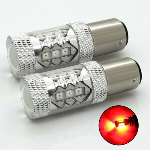 2Pcs 1157 BAY15D Red LED Bulb Car Brake Ligth 80W Stop Turn Signal Tail Lamp 12V - Picture 2 of 8