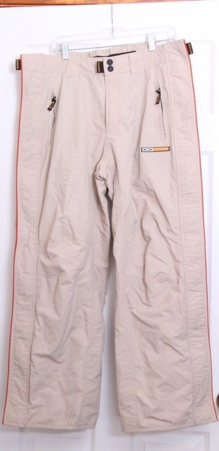 Oakley Software RN# 96548 CA# 35460 Beige Zip Snap Snowboarding Pants Men's S | eBay
