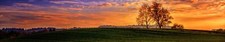 Landscape triple screen sunset orange sky nature Custom Gaming Mat Desk