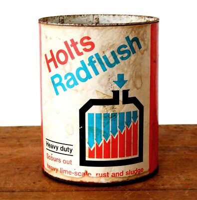 Vintage Holts Radflush Radiator Treatment Tin Classic Car Garage Man Cave