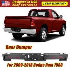 Rear Bumper For 2009-2018 Dodge Ram 1500 w/LED Brake Lights Steel Heavy Duty US