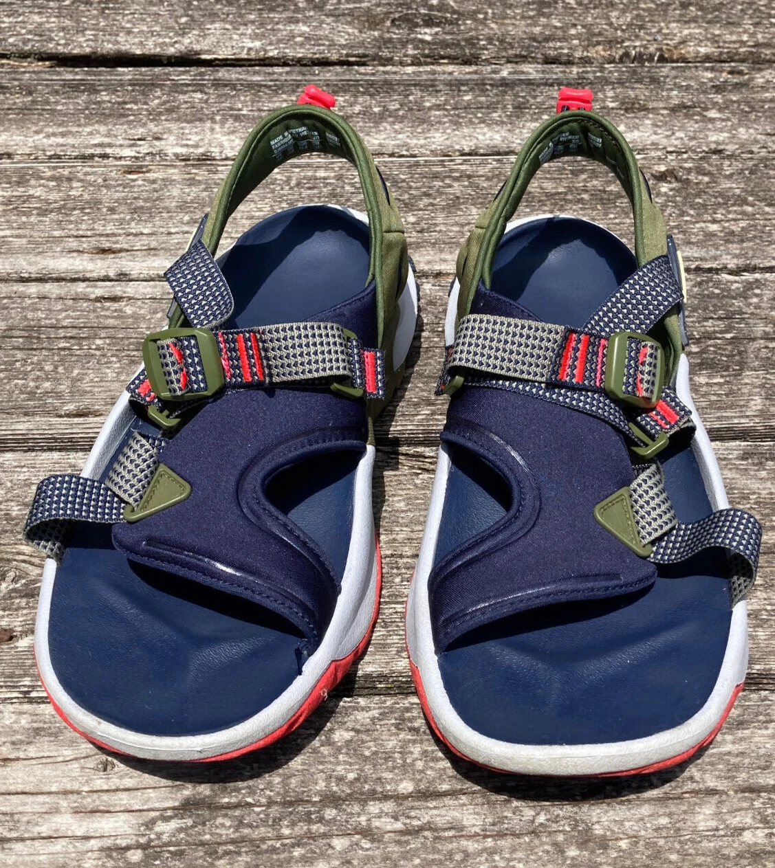 Sandali Nike Oneonta Outdoor Trail verde grezzo blu navy DJ6604 300 uomo 13