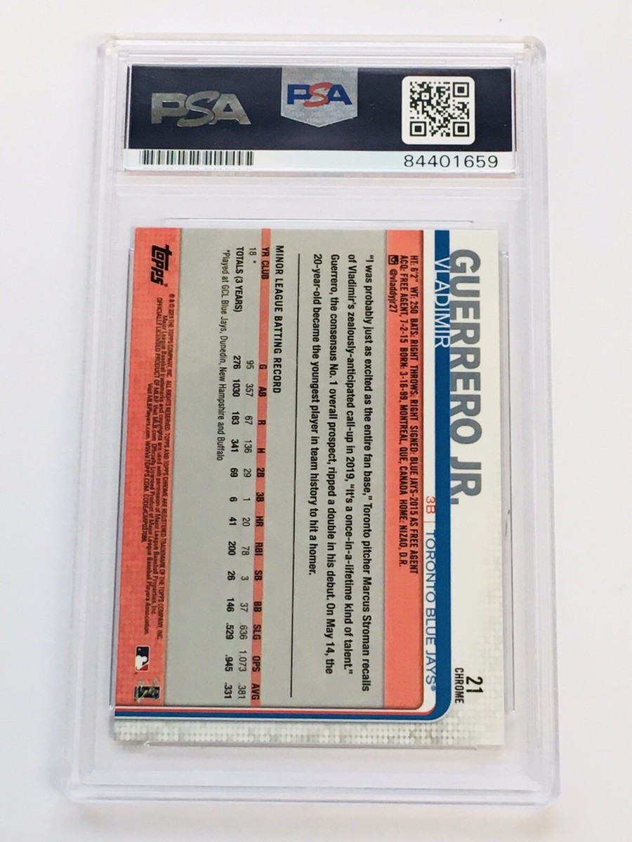 2019 Topps Chrome Vladimir Guerrero Jr Update Signed Rookie