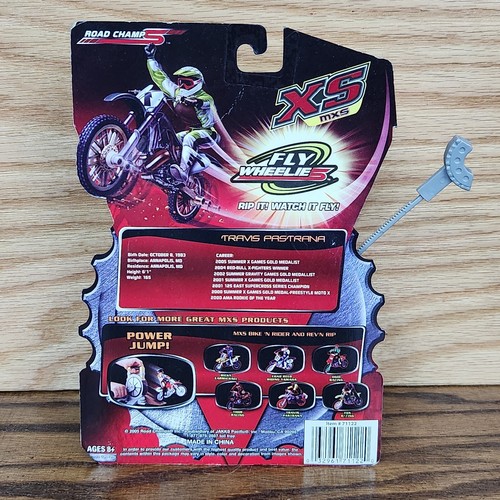 Road Champs XS MXS Fly Wheelies Travis Pastrana #199 Racer Jakks Pacific 2005 - Picture 3 of 17