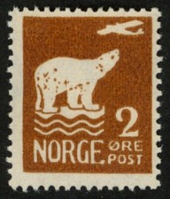 Norway 1925 (NK 130, MI 109, SC 104) - Polar Bear - MH