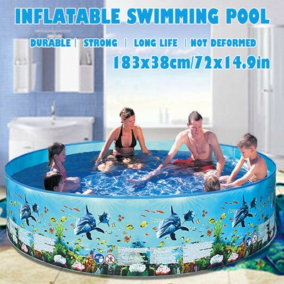 43inches Inflatable Swimming Pool Blow Up Pool for Family Kids Backyard Foldable