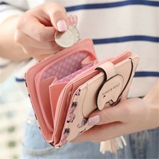 Cartera Plegable Para Mujer, Monedero Retro Multifunción Con Cremallera