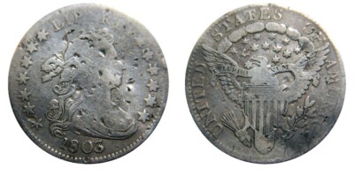 Draped bust dime 1803 higher grade details WOW