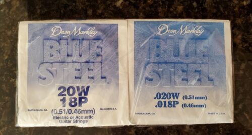 Blue Steel Dean Markley 5 packs (20W, 18P) Guitar Strings