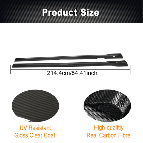 For Mercedes W213 E43 E53 E63 Sedan Real Carbon Side Skirts Extension Lips - Picture 6 of 12