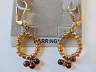 Vintage New Old Stock Glass Dangle Earrings Posts — photo 3