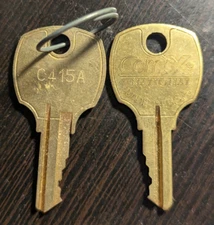 C415A Replacement Key for CompX National Cam Locks Cabinet Locks Lot of 2