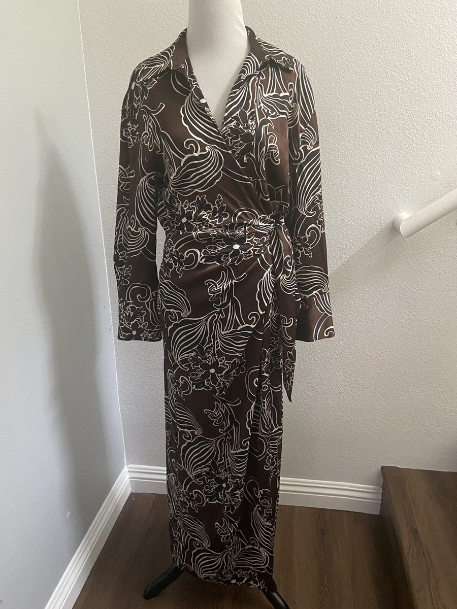 brown long sleeve dress zara Zara brown mini dress