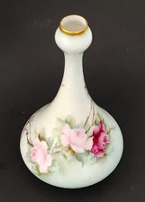 Vintage Bud Vase Porcelain China #1081 Roses VTG Hairpin Shape RARE Beautiful