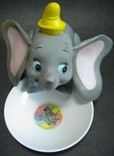 Walt Disney Dumbo figure Minnie Mouse with Flying Dumbo Plastic Bowl