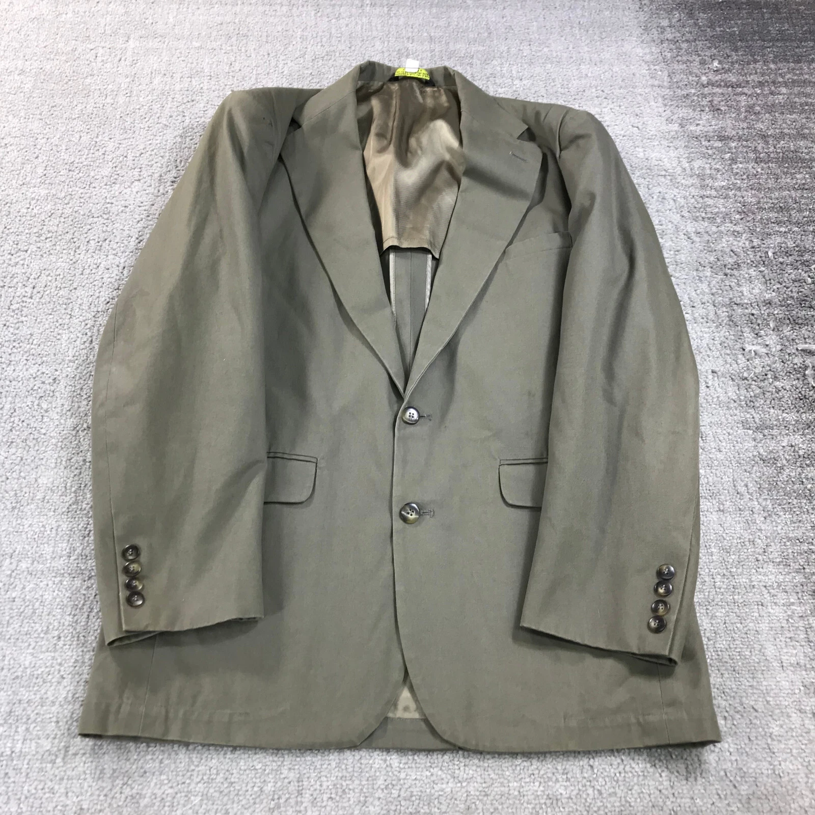 LL Bean Blazer Mens Large Sports Coat Beige Jacket Casual Adult