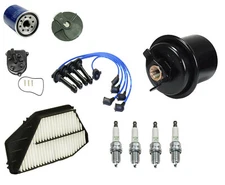 Tune Up Kit Fuel Air Filter NGK Spark Plugs Wire Set Cap Rotor for Honda Accord