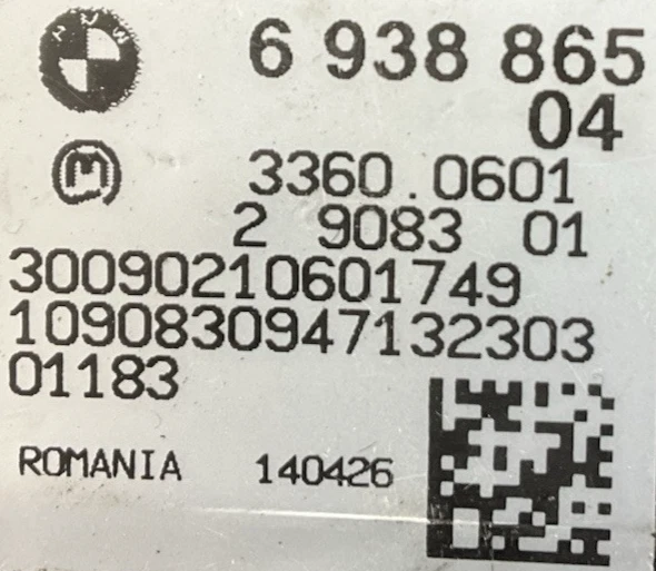BMW 135I 2010 interruptor de control de faros OEM # 693886504 Foto 2 de 4