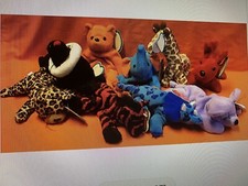 Avon 1997 Retired Lot of 10 Full O  Beans Plush Animal Toys, 8.5 inch, MWMT,NIP