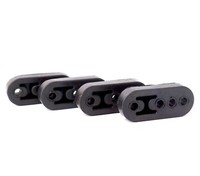 4X Epdm Auspuffgummi Halterung Universell AufhäNgung Auspuff Gummi 4Loch Schwarz