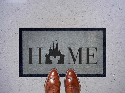 Home Disney Castle Candle Mickey Mouse Coir Sintético Nailon Alfombrilla para Puerta - Imagen 8 de 20