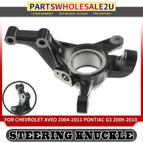 Front Left Driver Side Steering Knuckle Compatible with Chevrolet Aveo 2004-2011 Aveo5 2007-2011 Pontiac G3 2009-2010 