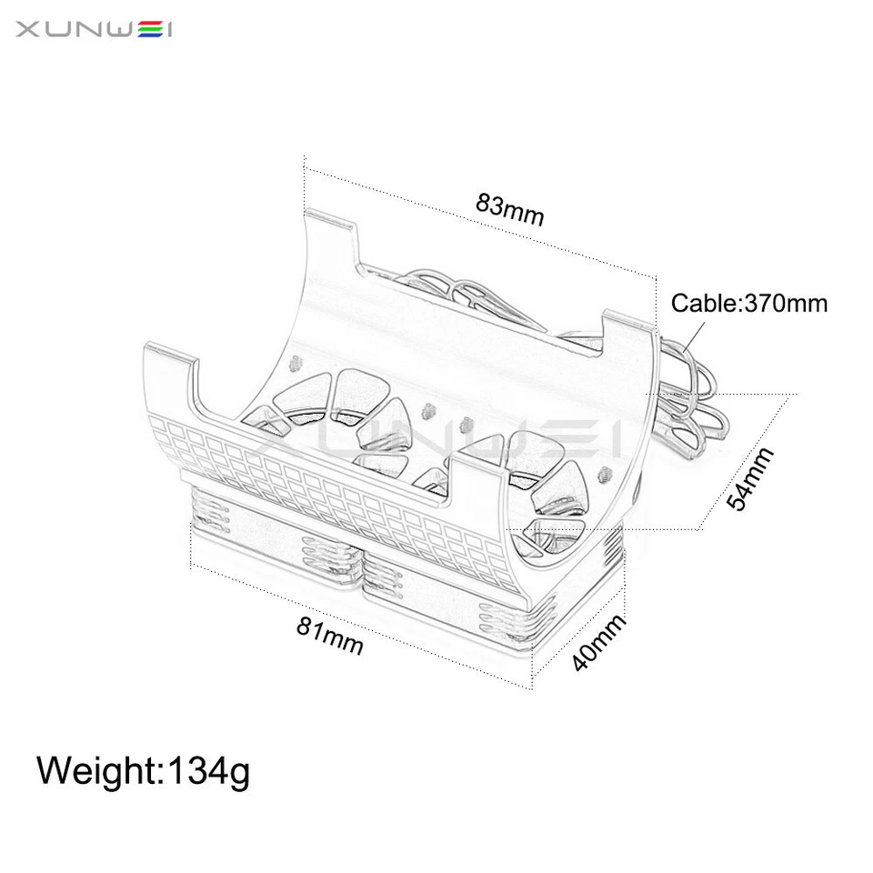 1717 Motor Cover Heat Sink Cooling Fan 54mm for RC 1:5 TRAXXAS X-MAXX ARRMA 8S - Image 2 of 4