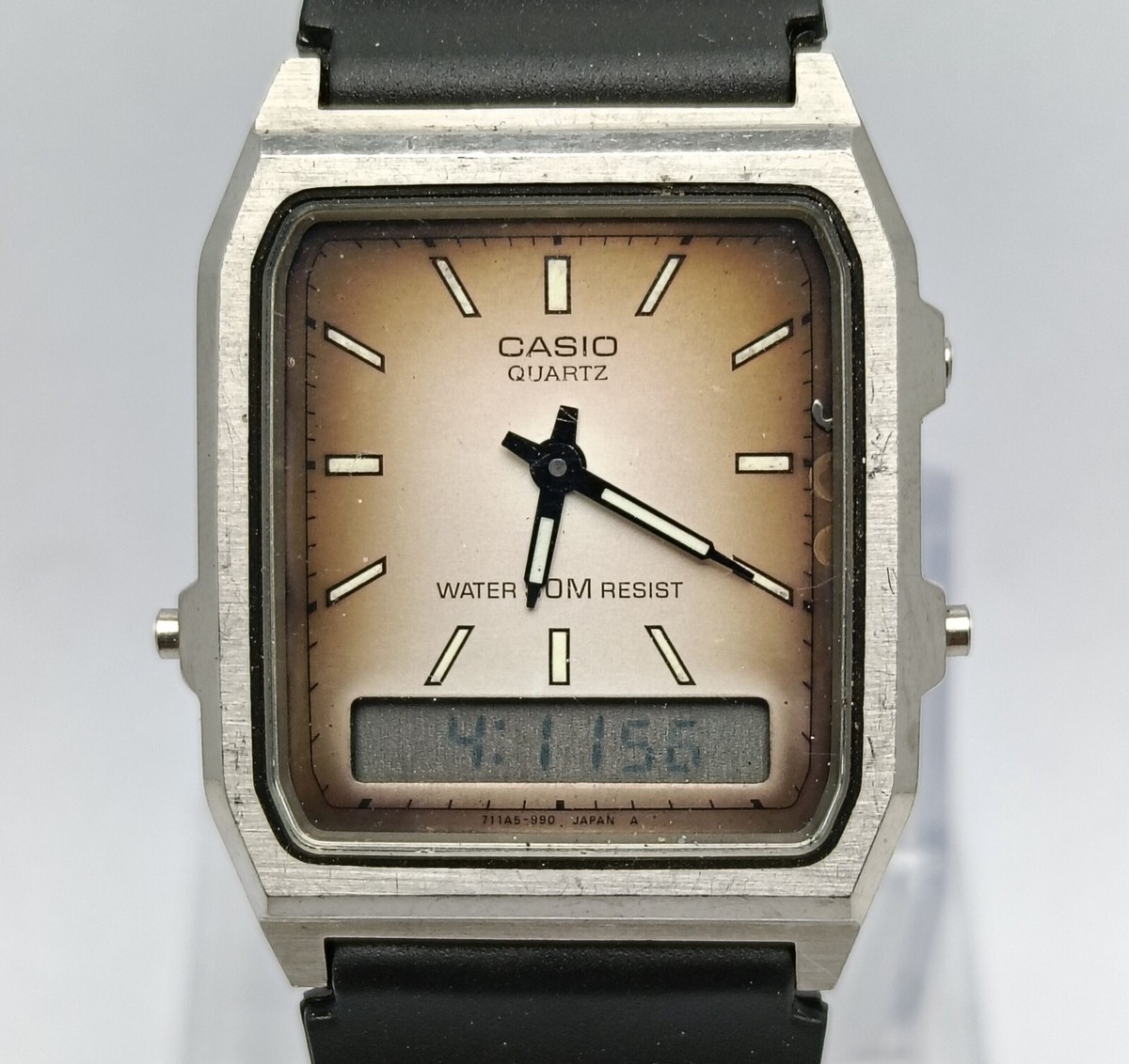 Casio Quartz AW-101 Patina Dial Ana-Digi 306 Vintage Men's Watch