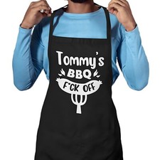 Personalised Name BBQ Grill Apron Rude Swearing Funny Joke Lad Banter Gift