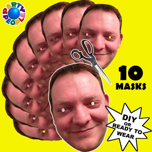 10 x PERSONALISED PHOTO FACE MASKS KITS FOR STAG & HEN NIGHT AND BIRTHDAY PARTY eBay