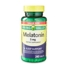 Melatonin 5mg Spring Valley Sleep Support Value Size 240 ct