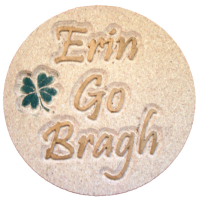 Irish plaque mold Erin Go Bragh plaster cement concrete clover mould  10'' x 3/4''