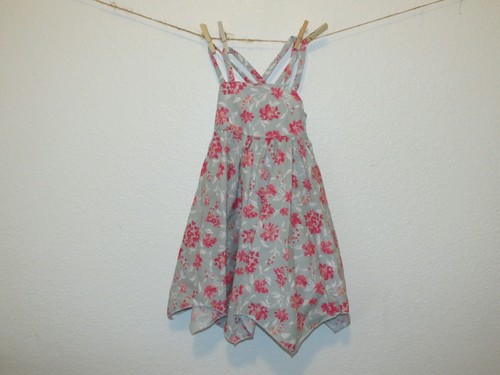 Girls Rachel Ashwell Floral Fairy Hem Lined Criss Cross Back Cotton Dress sz 6