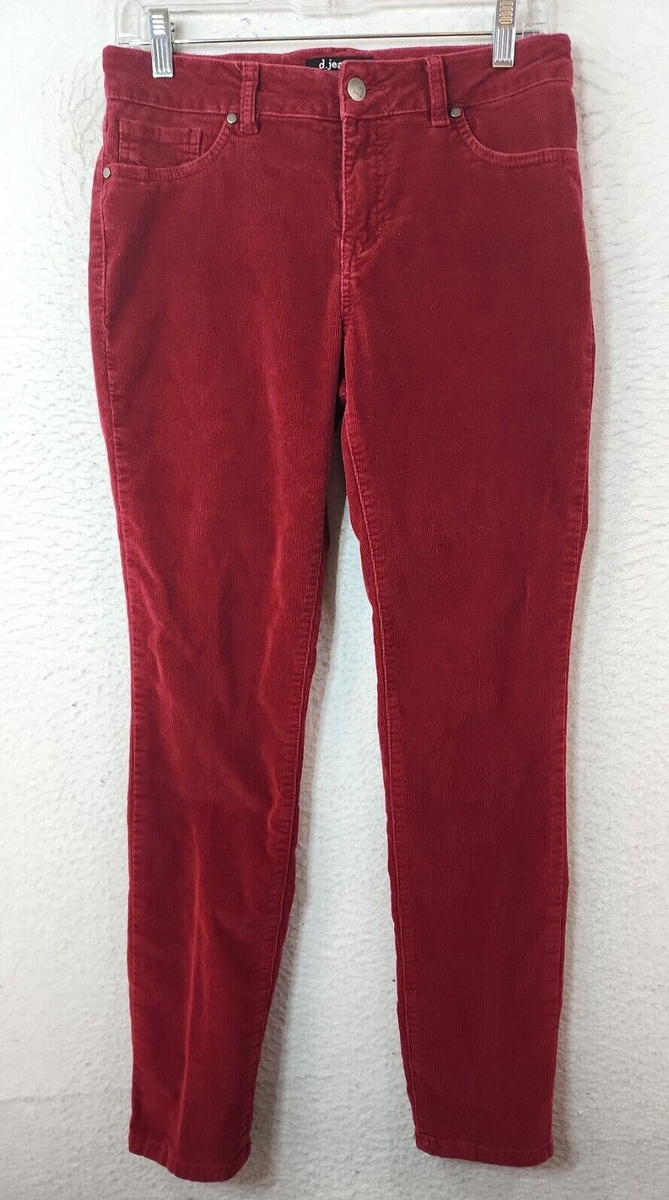 d. jeans Womans 8 Red Corduroy Pants | eBay