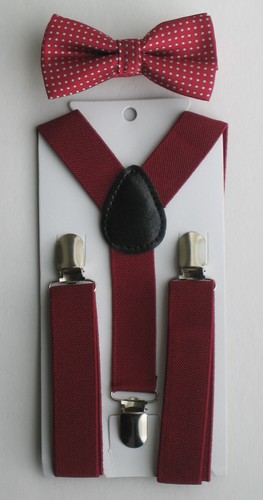 New Suspender and Bow Tie Sets for Boys Girls Kids Child Children -Ship from USA - Picture 26 of 61