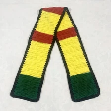Handmade Knitted Scarf RASTA JAMAICAN JAMAICA PAN AFRICAN ETHIOPIA FLAG REGGAE