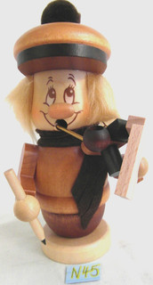 CHRISTIAN ULBRICHT RÄUCHERMÄNNCHEN MINIWICHTEL "REPORTER" 14cm; SEIFFEN (N45)