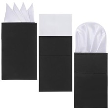 3 Pcs Men's Flat Prefolded Pocket Square Mens Prefolded Suit Pocket Squares on
