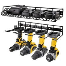 Wall Mounted Power Tool Organizer Holder Heavy Duty Utility Storage Rack