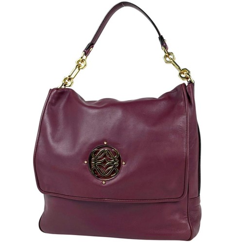 LOEWE 2WAY Leather Bordeaux Handbag #BS3273
