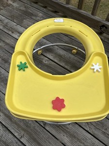 Vtg Yellow Round About Baby Walker Yellow NO SEAT