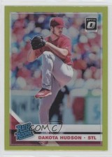 2019 Panini Donruss Optic Rated Rookies Lime Green Prizm Dakota Hudson #34 04br