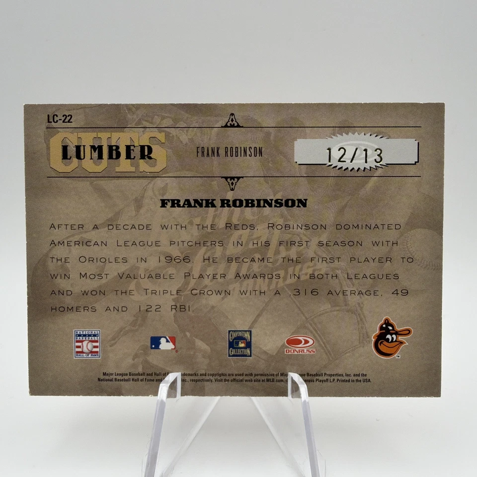 Donruss 2005 cuero y madera cortes de cuero Frank Robinson automático/13 Foto 2 de 2