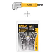 MAXFIT Right Angle Magnetic Attachment with Pivoting Nut Driver Set 4 Pack